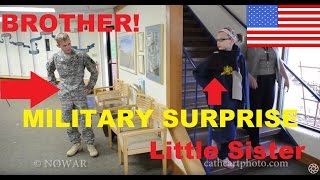 ARMY SGT Wiederhold Suprised his little sister at School CRY WARNING military surprise [upl. by Nachison]