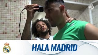 💈🏥👏 Marcelo shaves Keylor Navas head [upl. by Lindgren759]