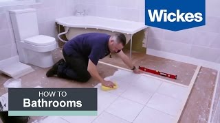 How to Tile a Bathroom Floor with Wickes [upl. by Ornas]