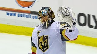 MarcAndre Fleury gets standing ovation after tribute from Pittsburgh Penguins [upl. by Ardnoed]