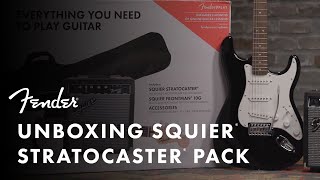 Unboxing The Squier Stratocaster Pack  Fender [upl. by Zaslow]