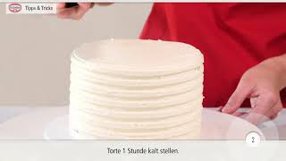 Torte mit Creme verzieren und dekorieren  Tortendeko  Dr Oetker [upl. by Ader]