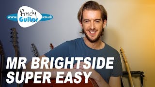 Mr Brightside  Simple acoustic guitar tutorial  The Killers [upl. by Hsakiv]