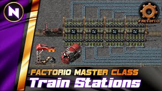 Efficient LOADINGUNLOADING Train Station designs  Factorio TutorialGuideHowto [upl. by Sidonius]