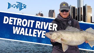 Detroit River Fishing  Jigging For Spring Walleye [upl. by Lette53]