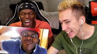 REACTING TO OLD VIDEOS WITH KSI [upl. by Llehsram969]