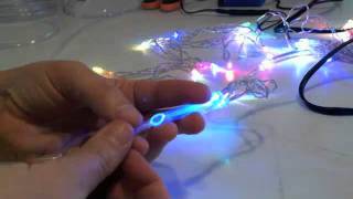 How to attach fiber optic filament to an LED [upl. by Khichabia]