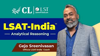 Analytical Reasoning for LSATIndia with Gejo Sreenivasan  Career Launcher Law Entrance [upl. by Nilrac700]