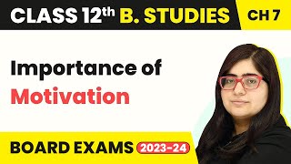 Importance of Motivation  Directing  Class 12 Business Studies Chapter 7 [upl. by Airrat]