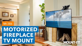 Motorized Fireplace TV Wall Mount  MI386 Features [upl. by Dahs]