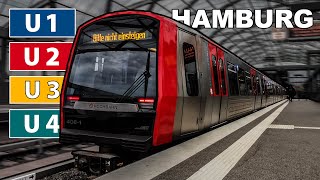 🇩🇪 All the Lines  Hamburg UBahn  Hamburg Metro 2021 4K [upl. by Giff212]