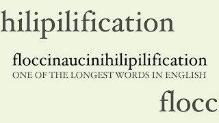 Floccinaucinihilipilification One of the Longest Words in English [upl. by Tamarah190]