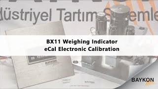 Baykon  BX11 Weighing Indicator eCal Electronic Calibration [upl. by Yelir]