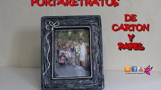 Portafotos de carton y papel  Picture frame cardboard and paper [upl. by Barthol]