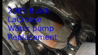 Water pump replacement Buick LaCrosse 2005 36L V6 Install remove or replace [upl. by Chadwick]